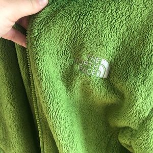 Ladies Large green north face fleece zip up
